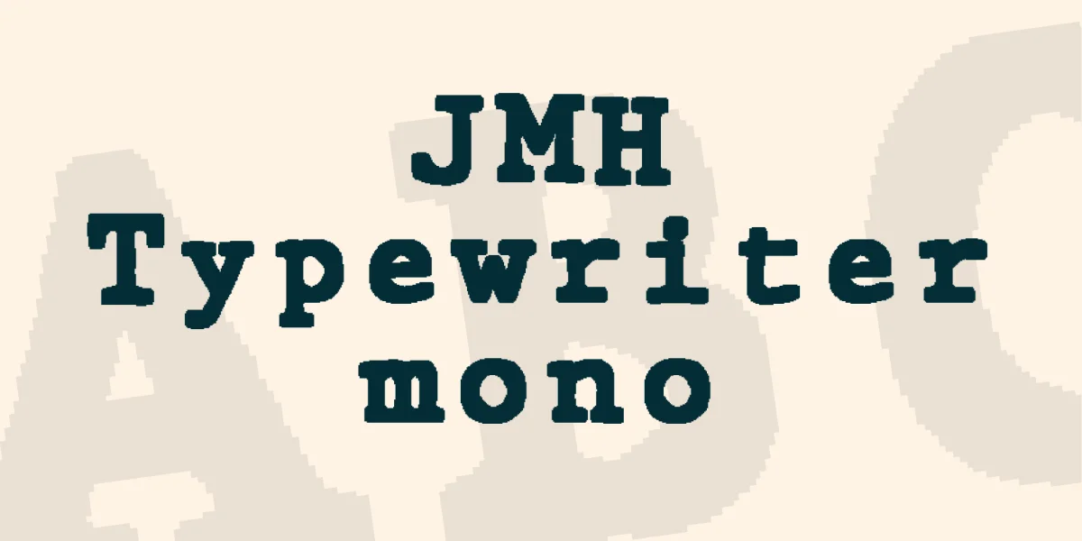 JMH Typewriter mono Font Family