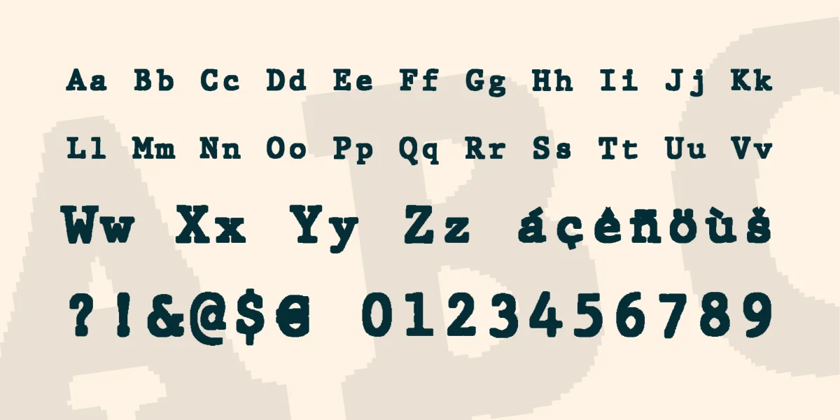 JMH Typewriter mono Font Family preview 5
