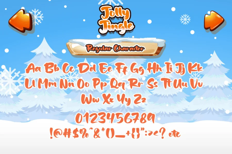 Jolly Jingle-Personal use Font preview 10