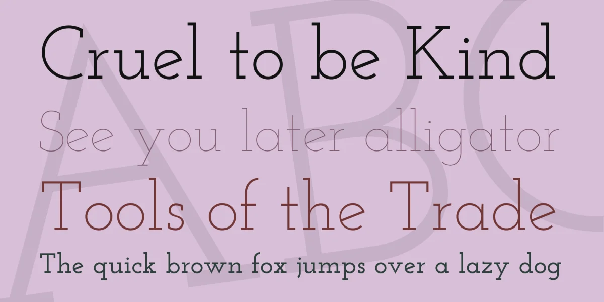 Josefin Slab Font Family preview 2