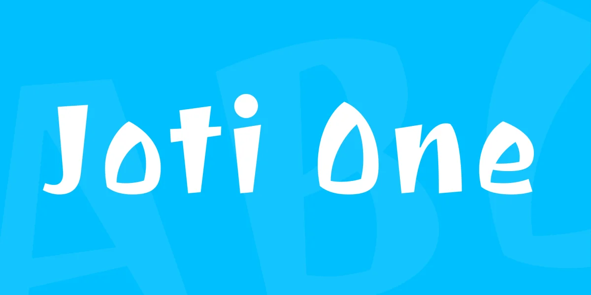 Joti One Font preview 2