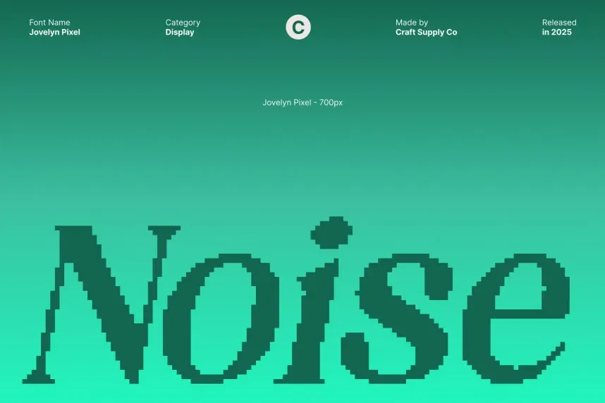Jovelyn Pixel Font preview 3