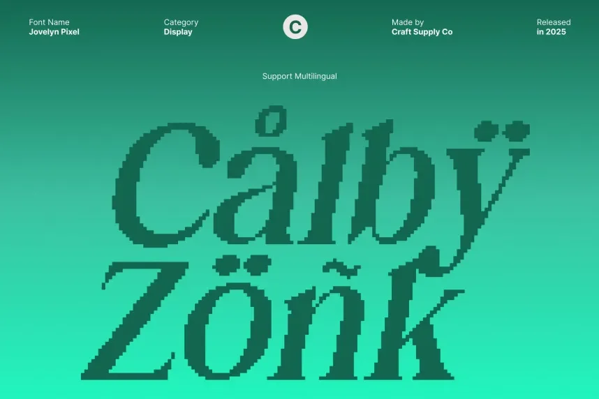 Jovelyn Pixel Font preview 5