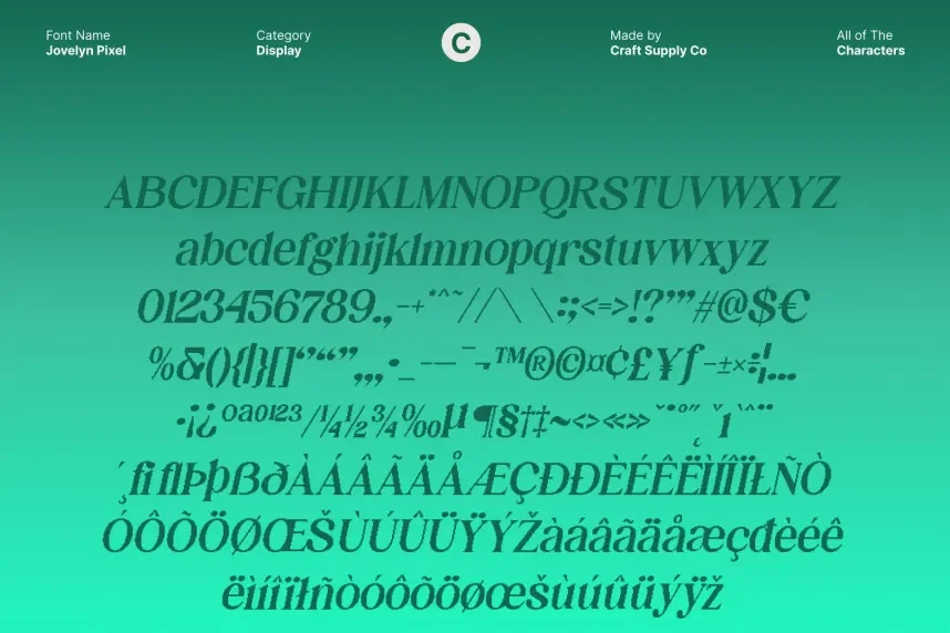 Jovelyn Pixel Font preview 6