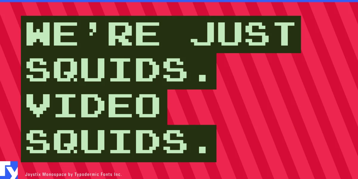 Joystix Font preview 3