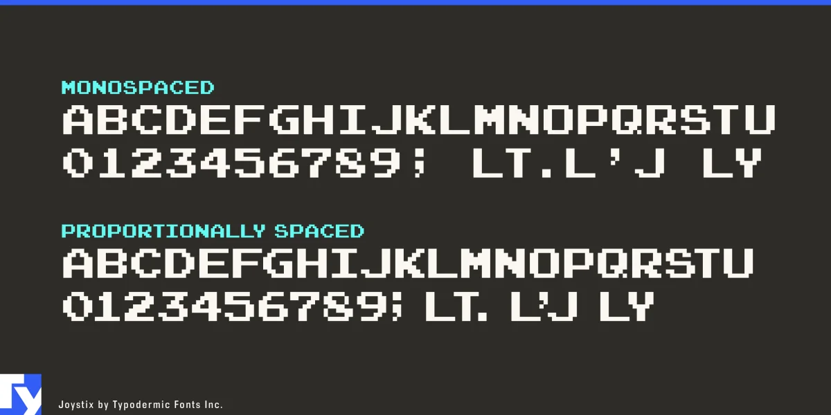 Joystix Font preview 4