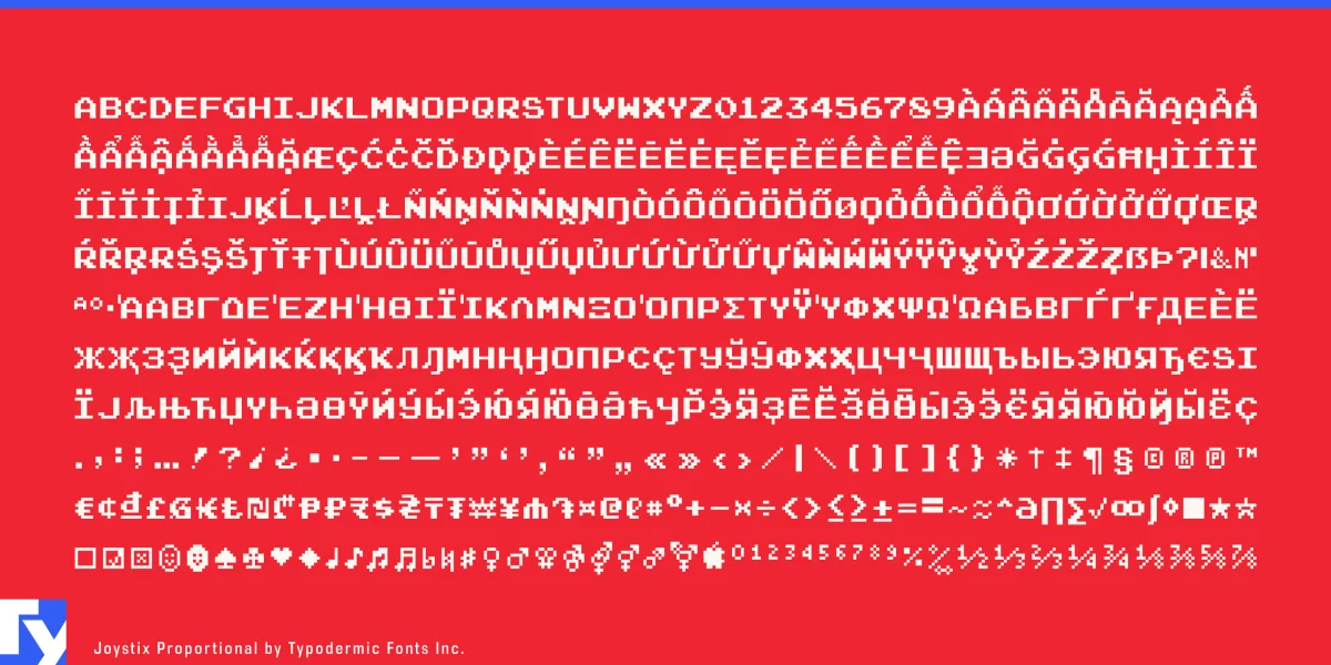 Joystix Font preview 7