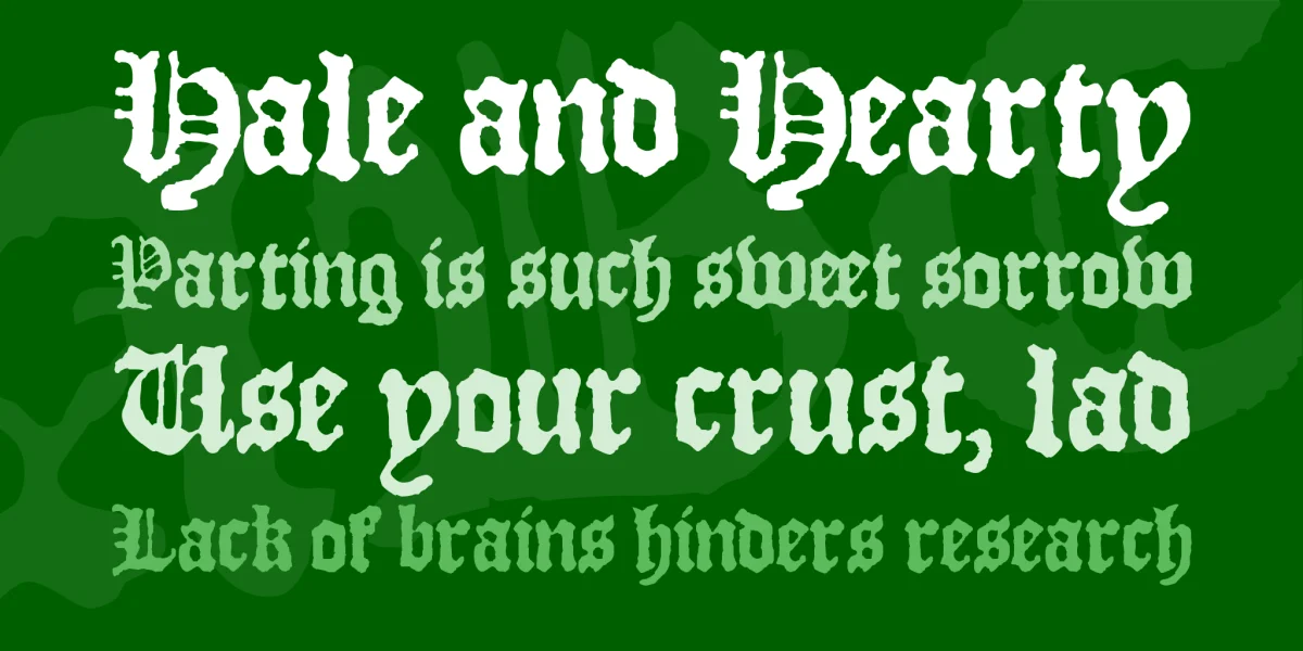 JSL Blackletter Font preview 2