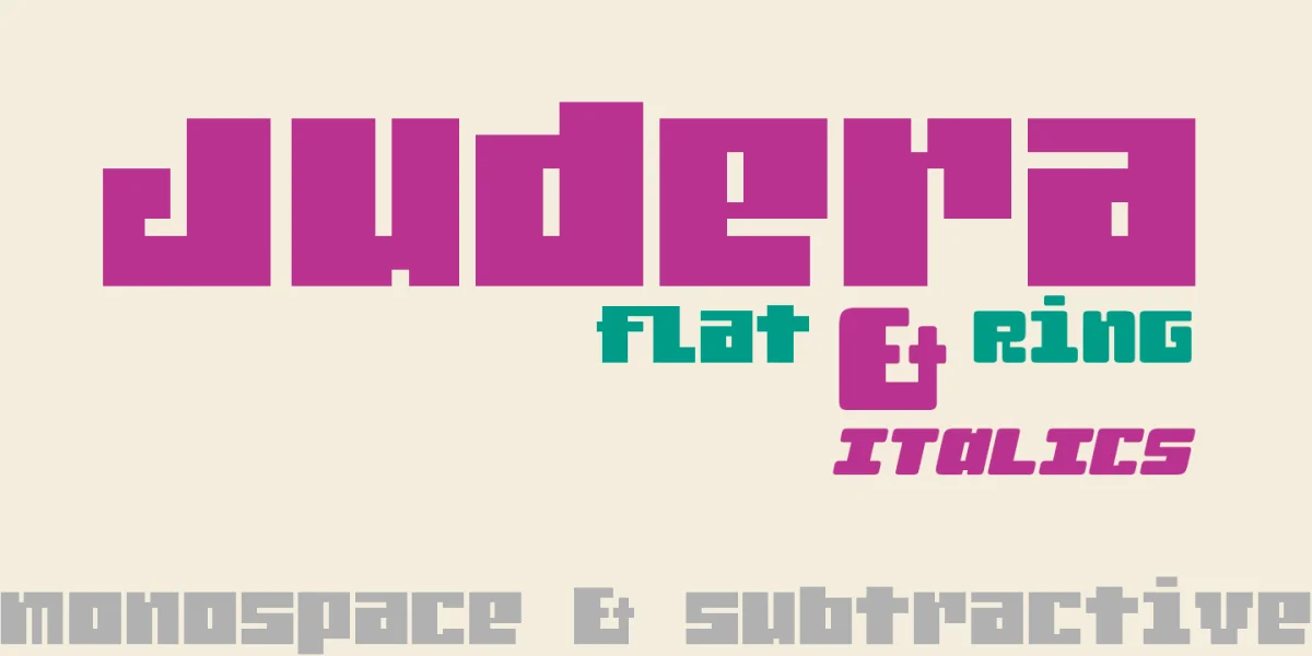 Judera Flat Font Family preview 2