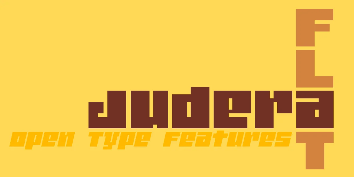 Judera Flat Font Family preview 4