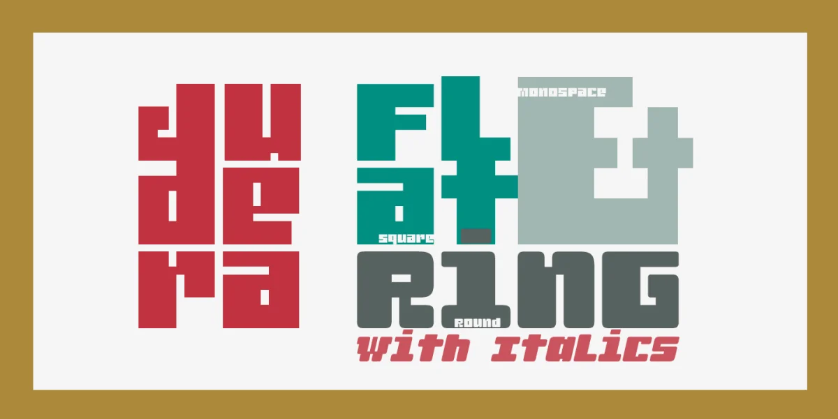 Judera Flat Font Family preview 6