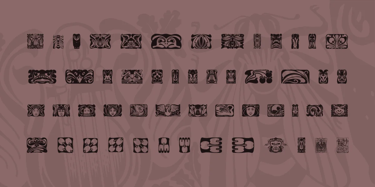 Jugendstil Ornamente Font
