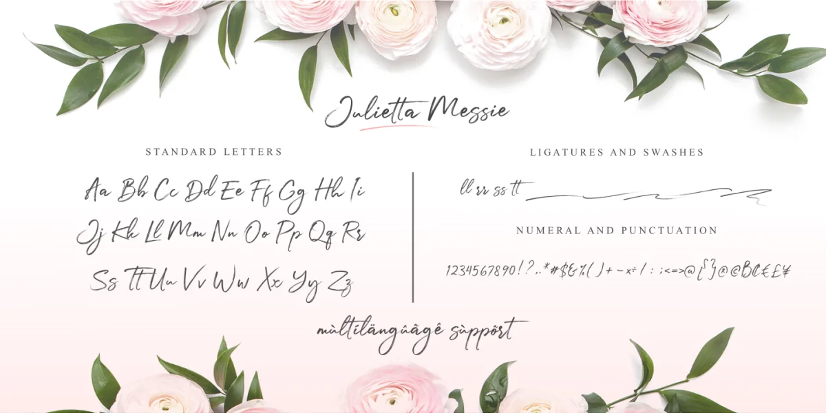 Julietta Messie Font preview 2