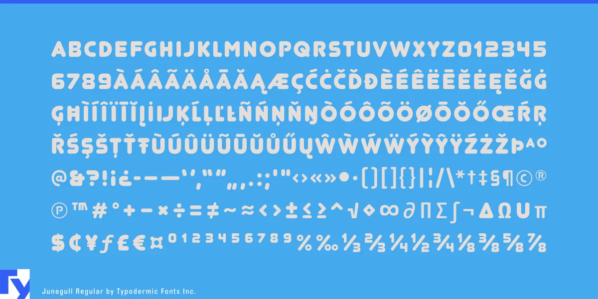 Junegull Font preview 7