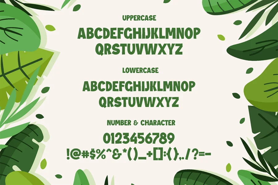 Jungle Adventurer Font preview 3