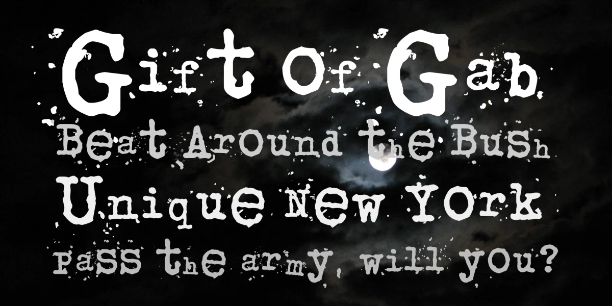 junko's typewriter Font preview 10