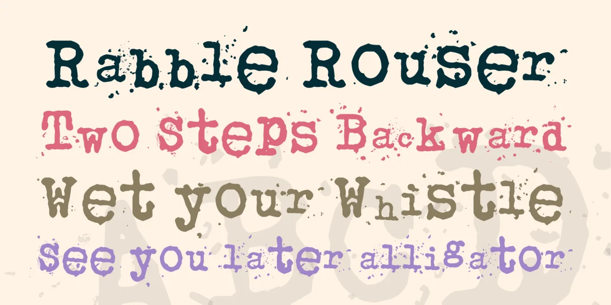 junko's typewriter Font preview 11