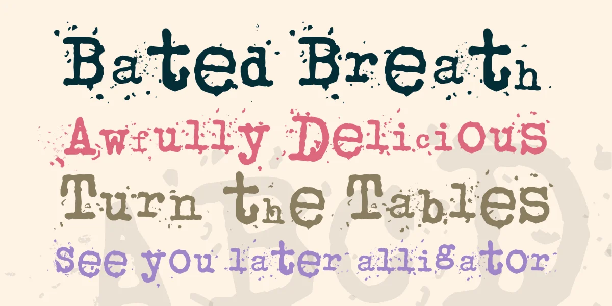 junko's typewriter Font preview 3