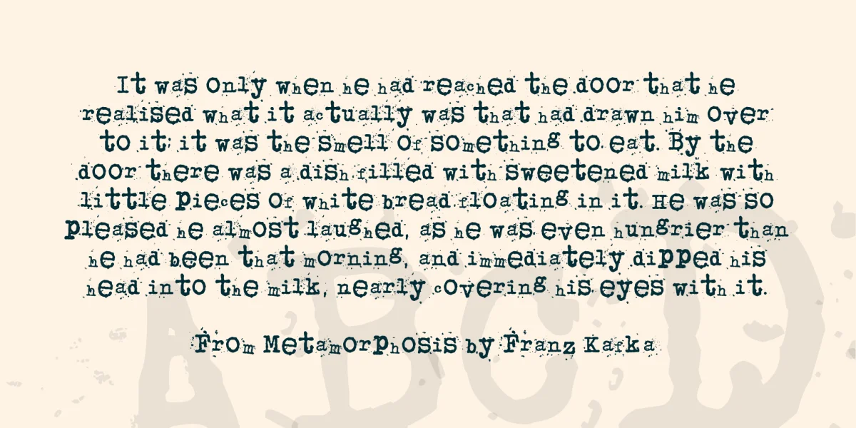 junko's typewriter Font preview 7