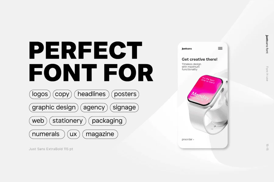 JUST Sans Font Family preview 6