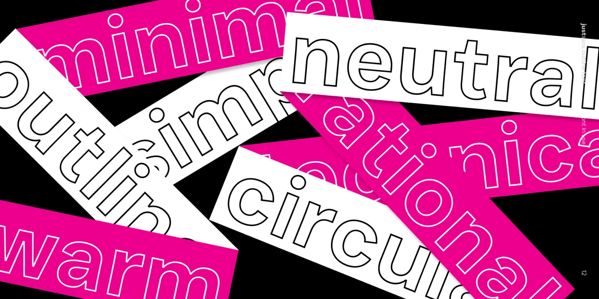 JUST Sans Outline Font Family preview 12