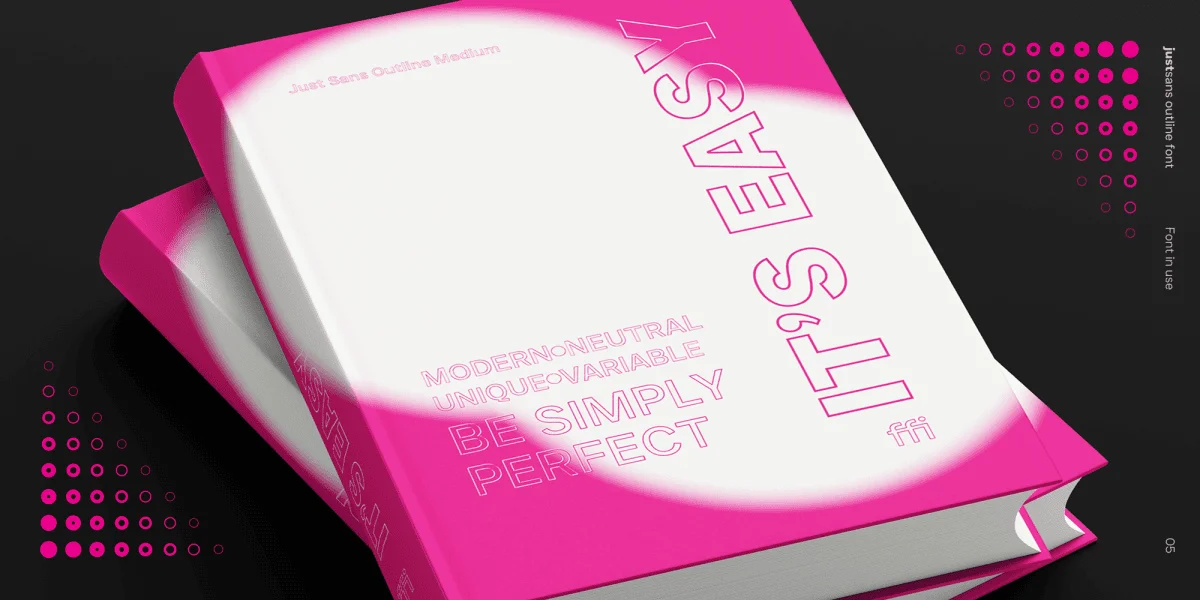 JUST Sans Outline Font Family preview 5