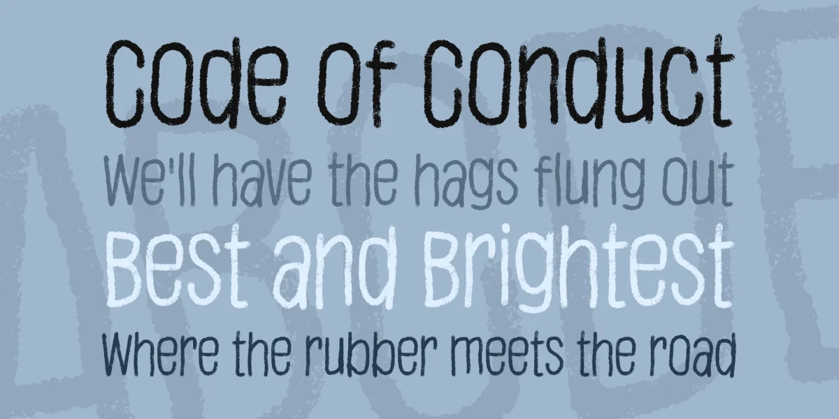 Justaword Font preview 3