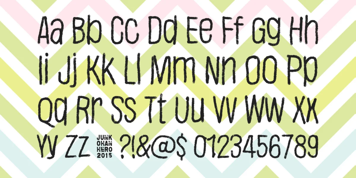 Justaword Font preview 4