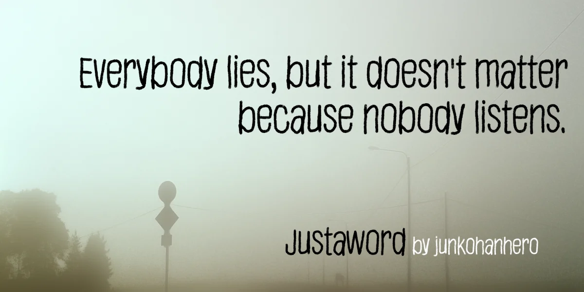 Justaword Font preview 6