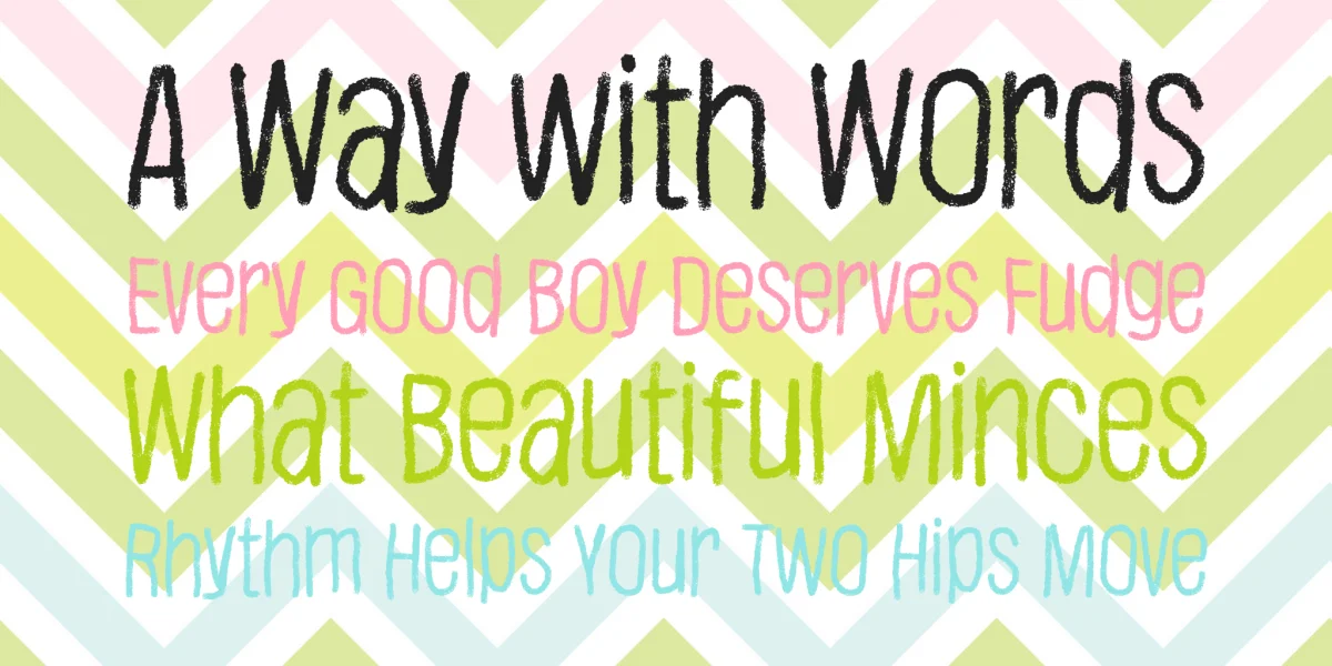 Justaword Font preview 7