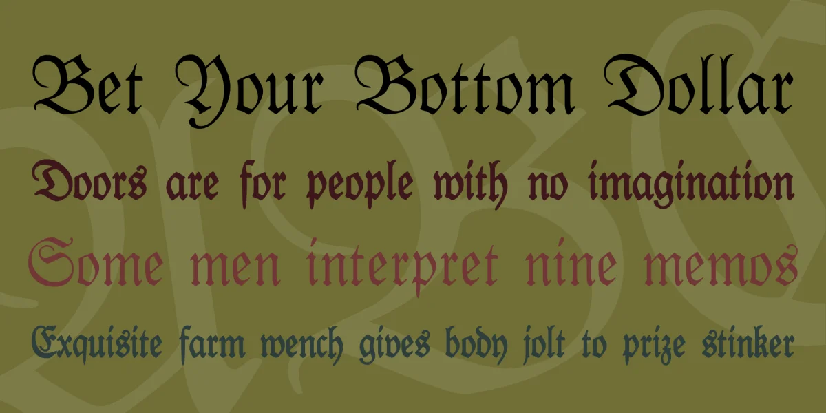 Kabinett-Fraktur Font Family preview 2