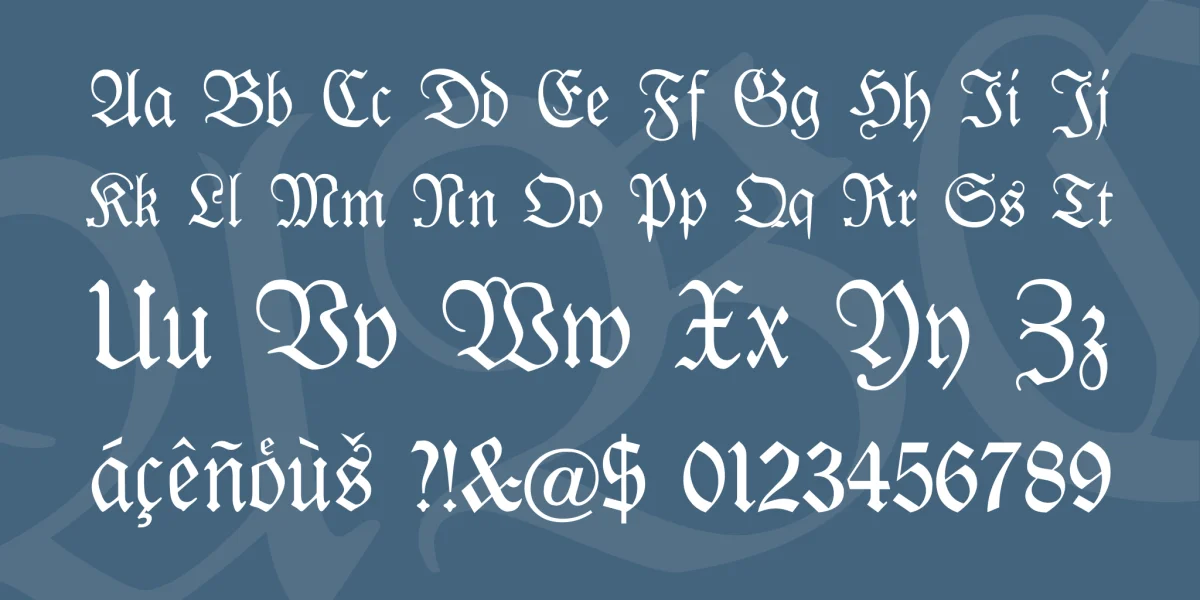 Kabinett-Fraktur Font Family preview 4
