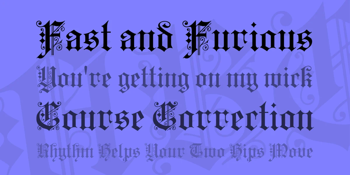 KaiserzeitGotisch Font preview 2