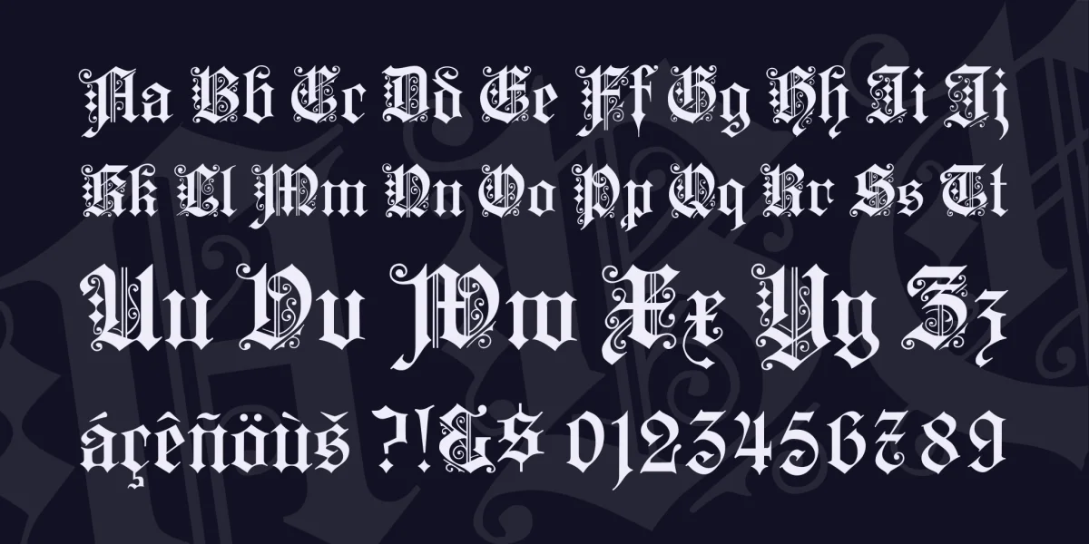 KaiserzeitGotisch Font preview 3
