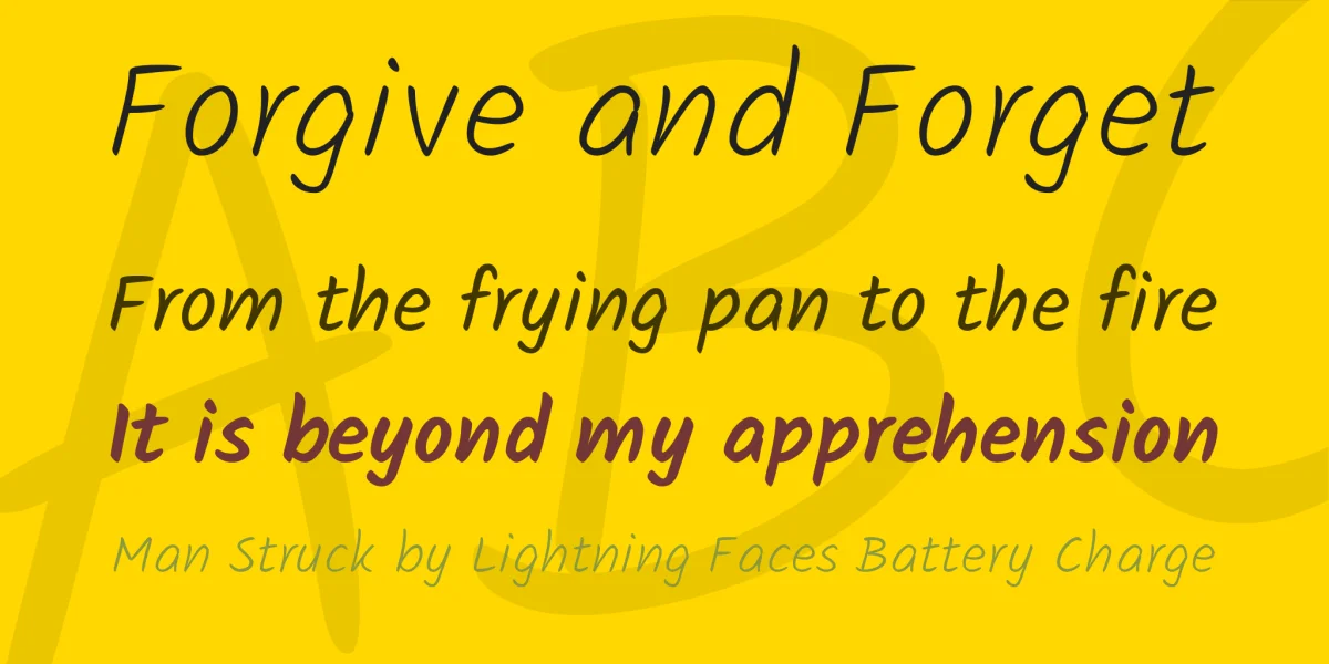 Kalam Font Family preview 2