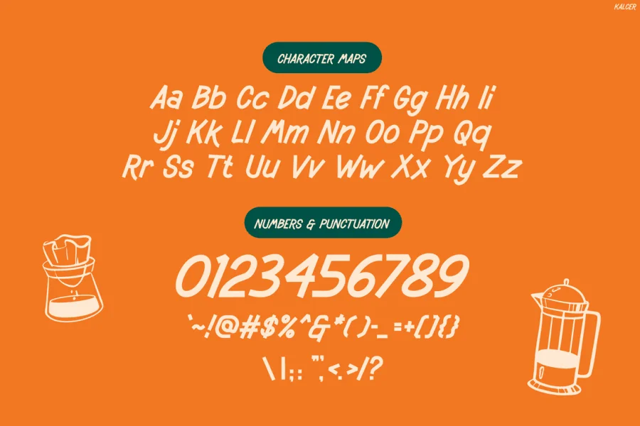 Kalcer Font preview 2