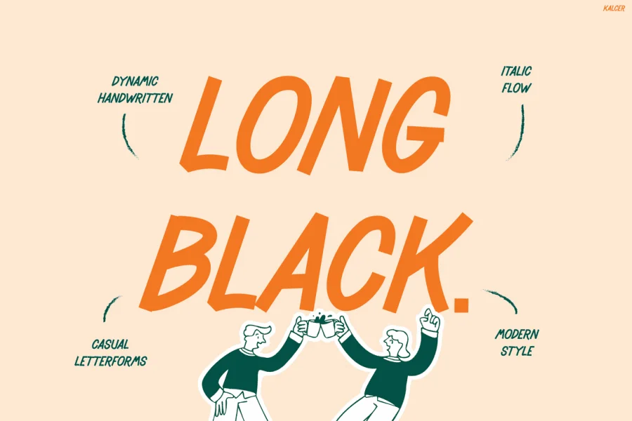 Kalcer Font preview 3