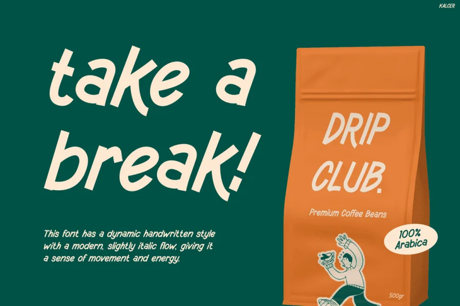Kalcer Font preview 4
