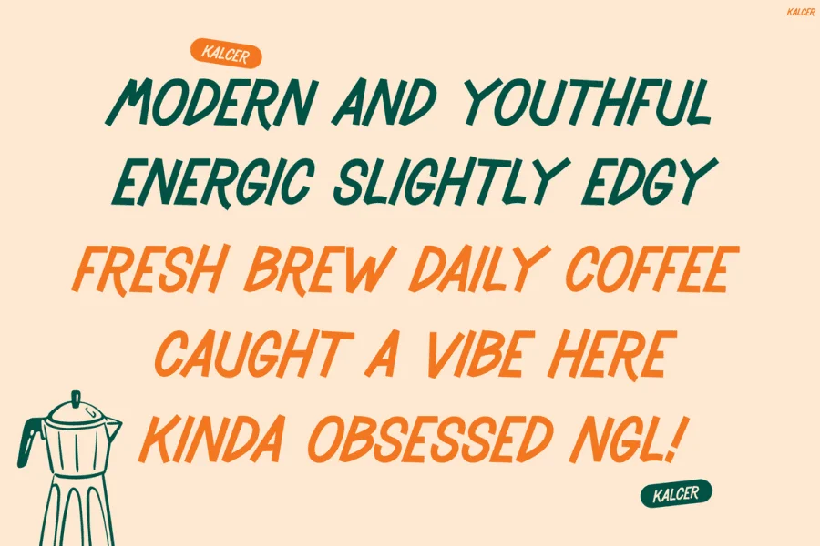 Kalcer Font preview 9