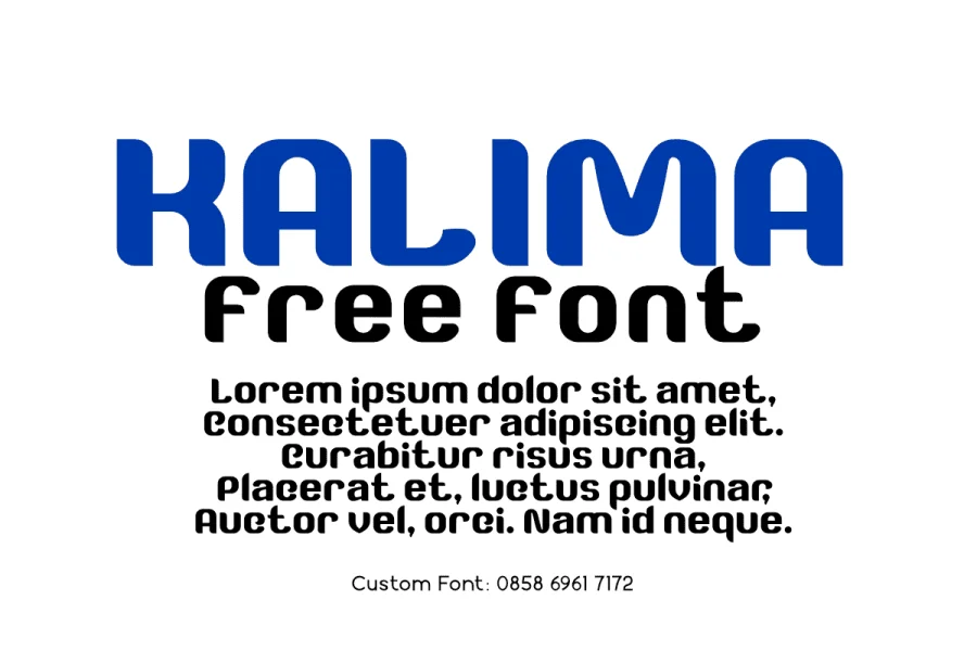 KALIMA Font preview 2