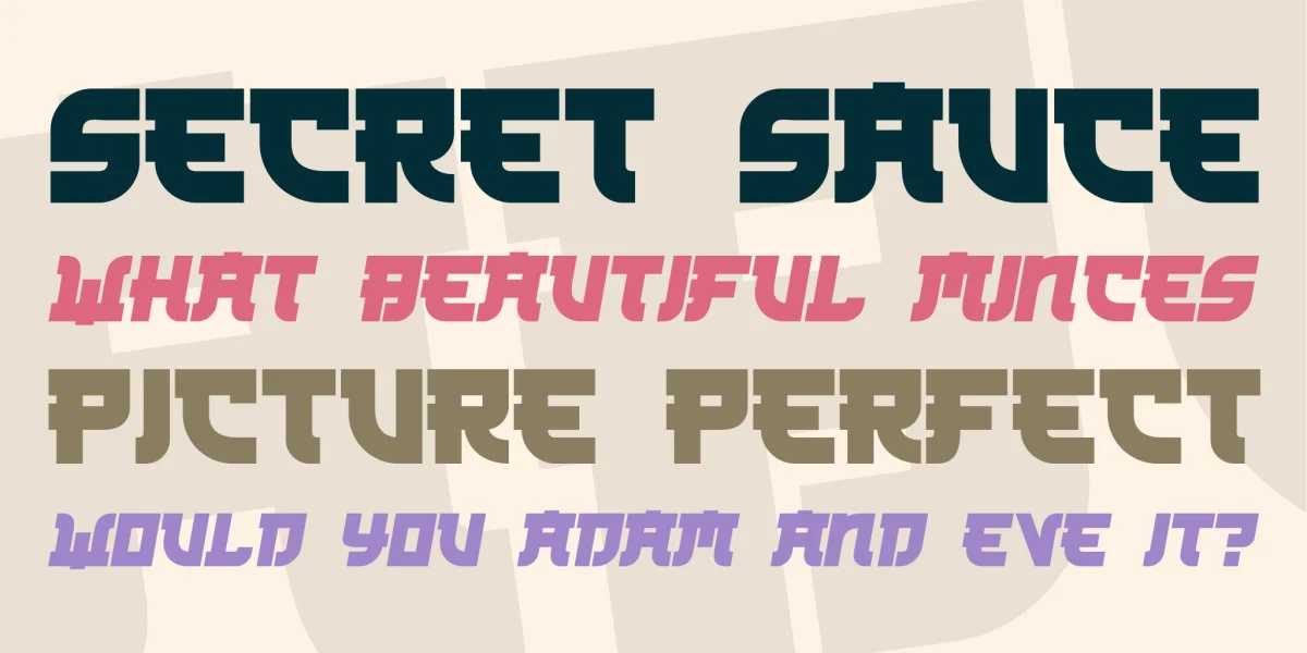 Kamikaze Font Family preview 2