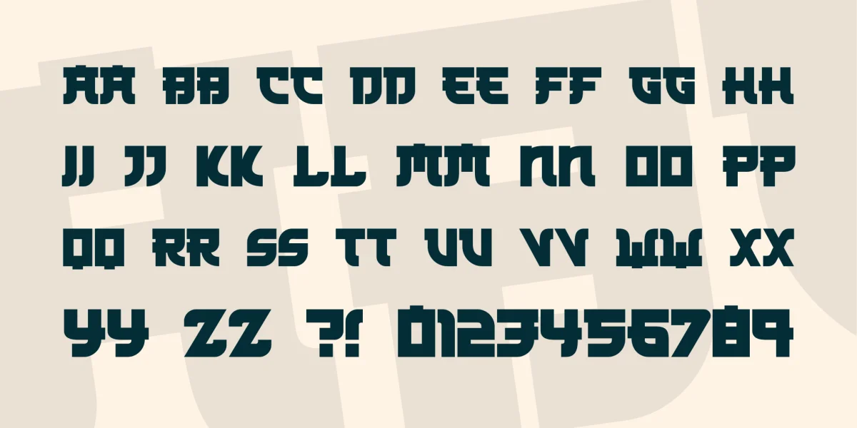 Kamikaze Font Family preview 3