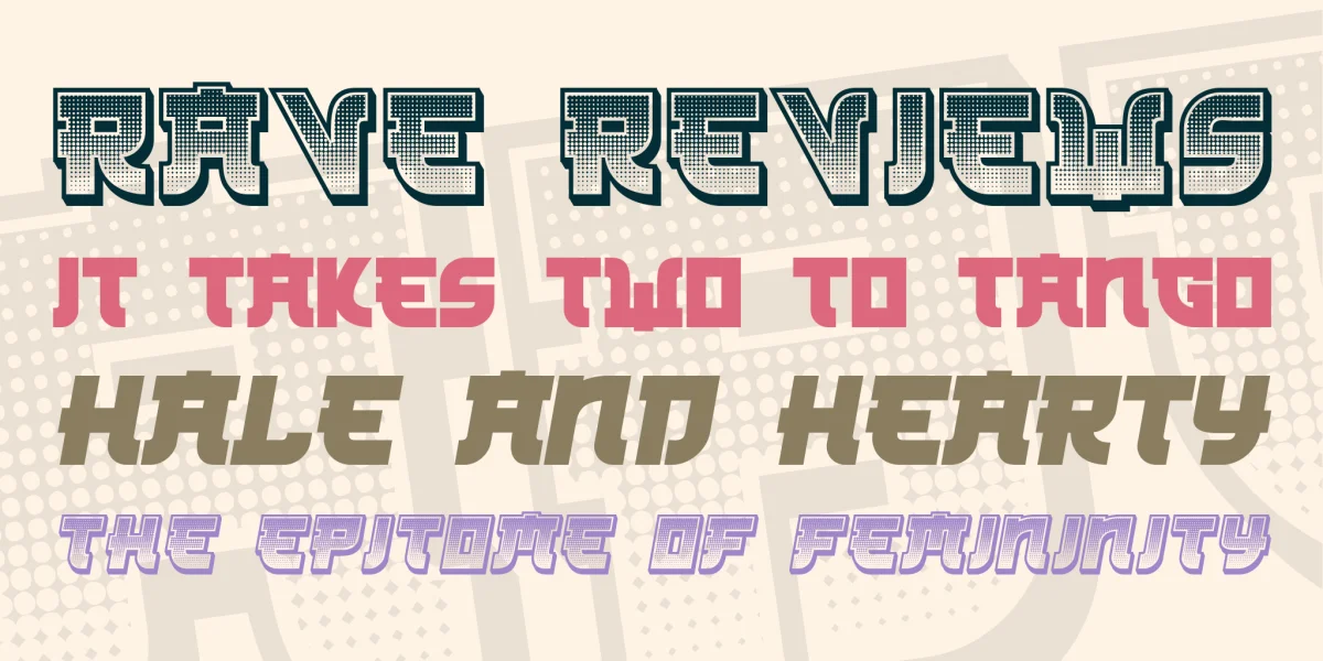 Kamikaze Font Family preview 4