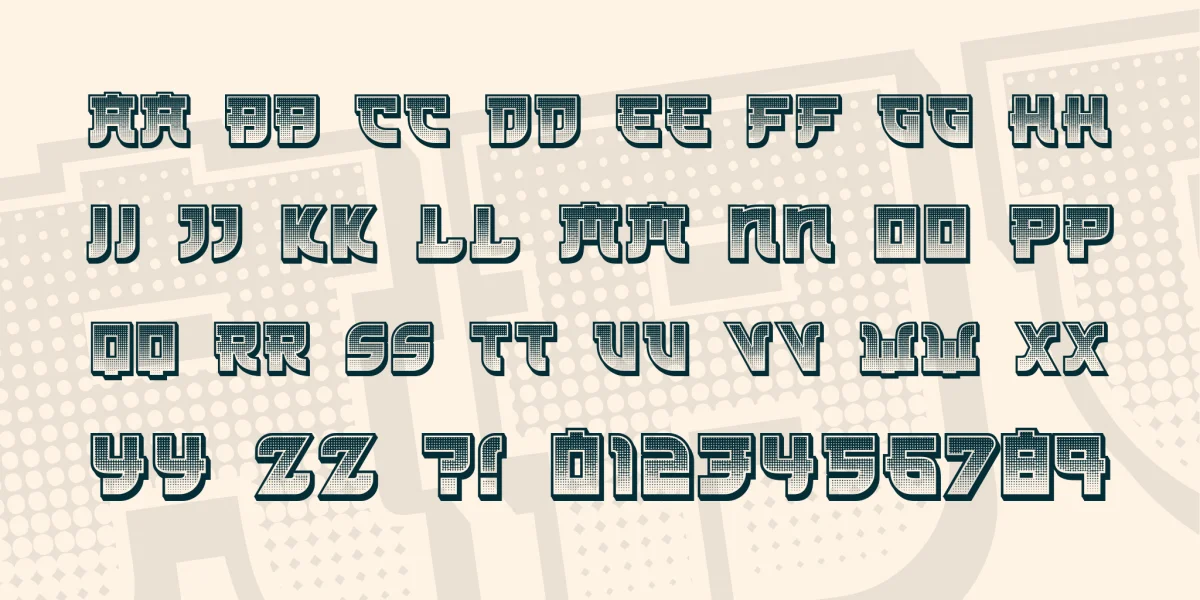 Kamikaze Font Family preview 5