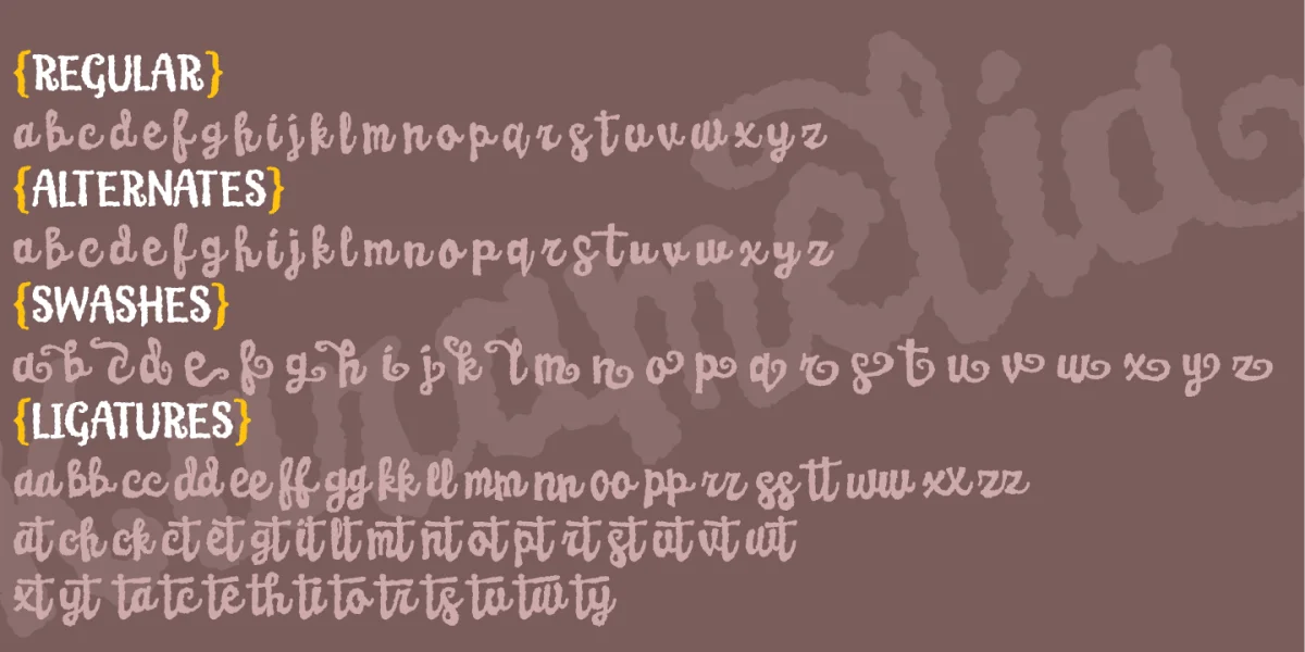 Karamelia DEMO Font preview 4