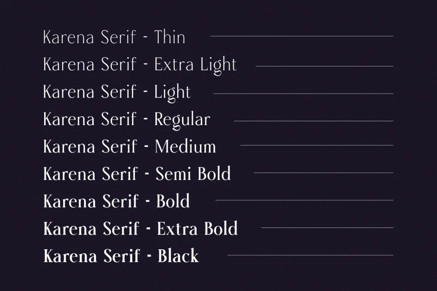 Karena Serif Font preview 9