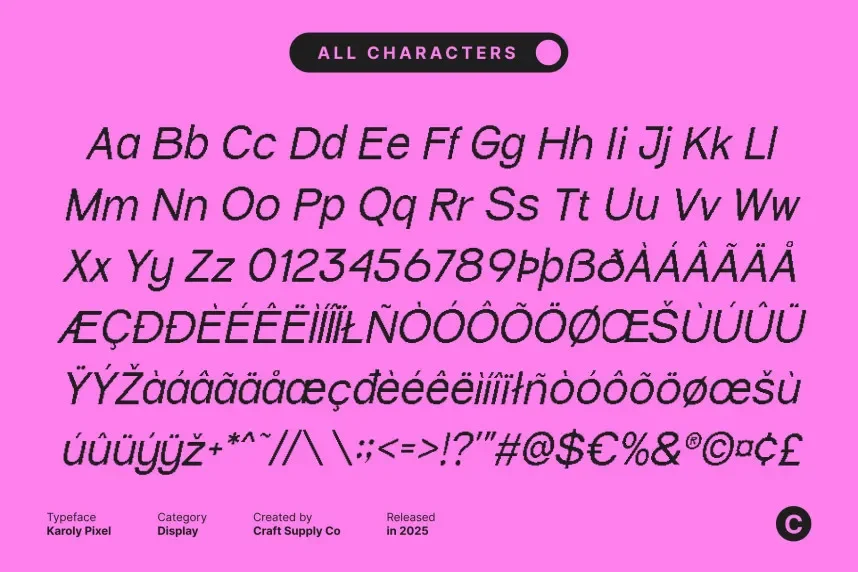 Karoly Pixel Font preview 6