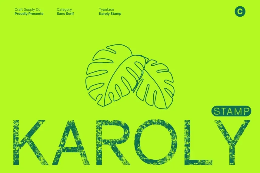 Karoly Stamp Font