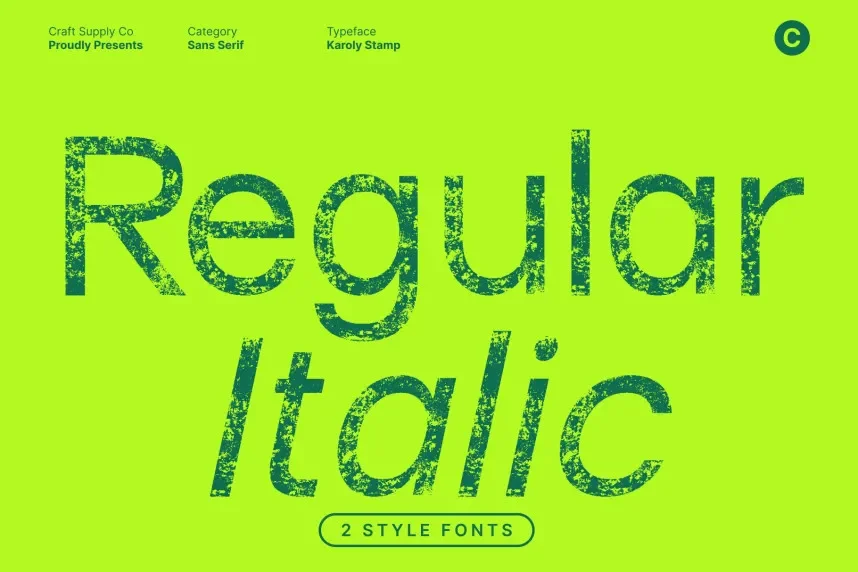 Karoly Stamp Font preview 4
