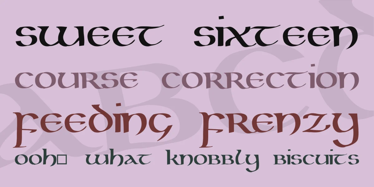 Kells Uncial Font preview 2